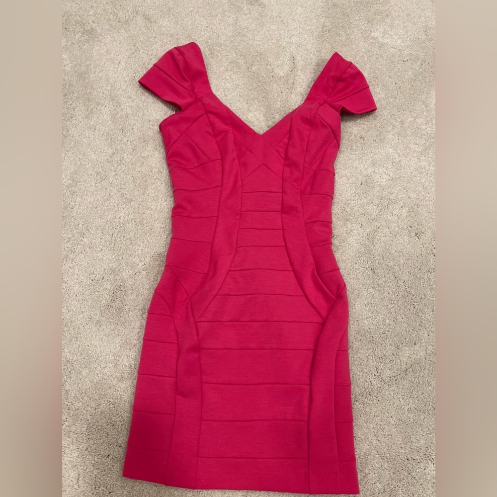 BARDOT Hot Pink Fuschia Tight Sexy Mini Bodycon Dress in Size 4
